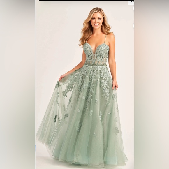 Floral Embroidery Sweetheart Neckline A-line
Gown by Ellie Wilde Size 0-2 - Picture 3 of 3